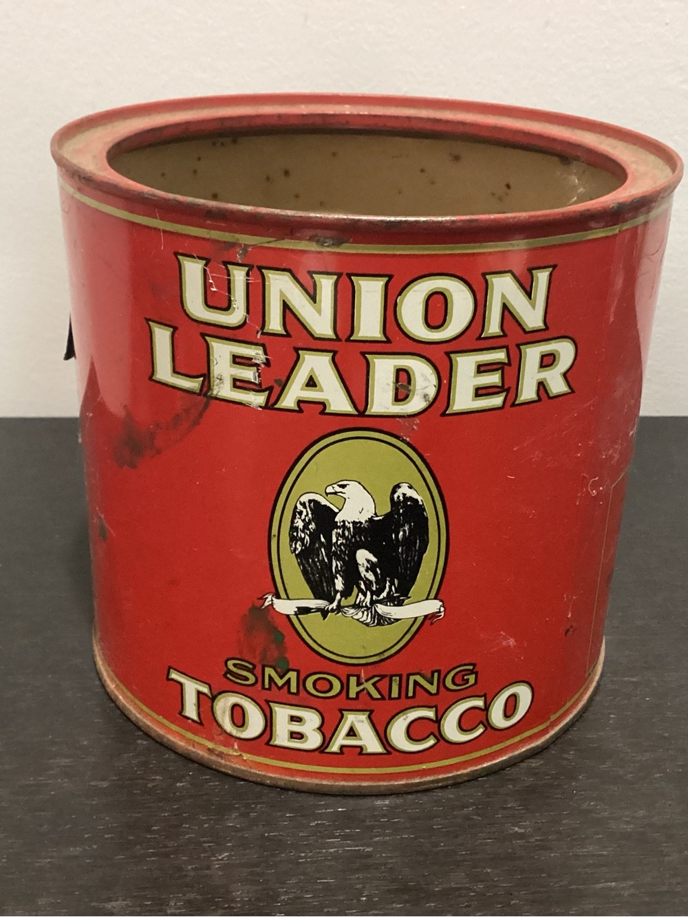 Vtg. Union Leader Smoking Tobacco Tin Collectible piece of American